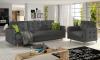 Photo Set 3 + 1 sofa bed + armchair - dark gray - 235 cm - ASGARD