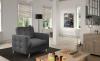 Photo Set 3 + 1 sofa bed + armchair - dark gray - 235 cm - ASGARD