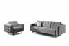 Photo Set 3 + 1 sofa bed + armchair - light gray - ASGARD