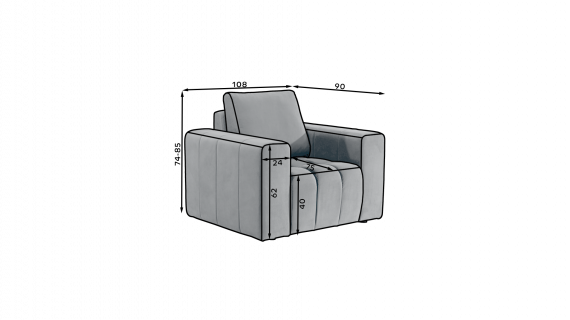 Foto Sillón-gris oscuro - LAZARO