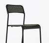 Photo Budget kitchen chair in steel and plastic (white or black) – Parla, 10 units, black