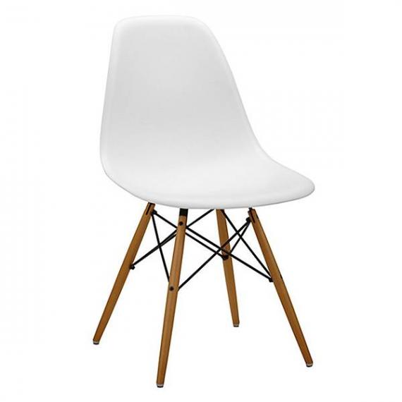 Foto JUEGO DE 4 SILLAS PATAS MADERA MOD.DINAMARCA BLANCO