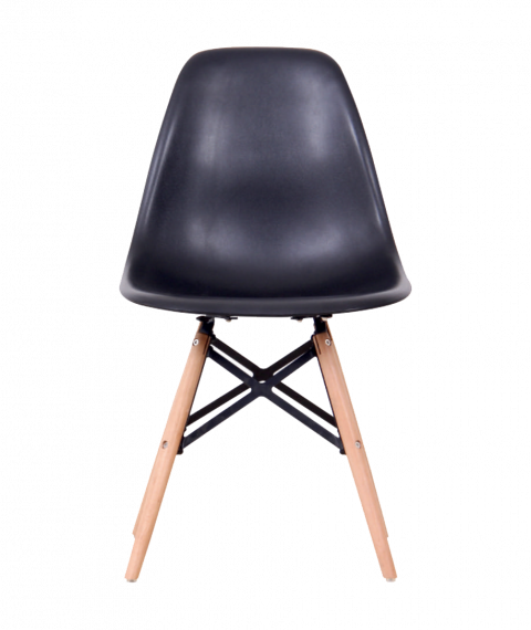 Foto JUEGO DE 4 SILLAS PATAS MADERA MOD.DINAMARCA NEGRO