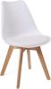 Foto JUEGO DE 4 SILLAS TAP.PU P/MADERA MOD.FINA BLANCO
