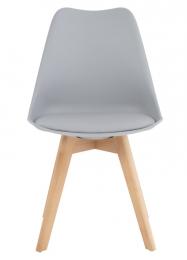 JUEGO DE 4 SILLAS TAP.PU P/MADERA MOD.FINA GRIS