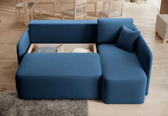 Foto SOFÁ CAMA CON ARCÓN 206 CM X 150 CM HADSON AZUL