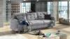 Photo 3-seater sofa bed - Gray - 235cm - ASGARD
