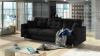 Photo 3-seater sofa bed - Black - 235cm - ASGARD