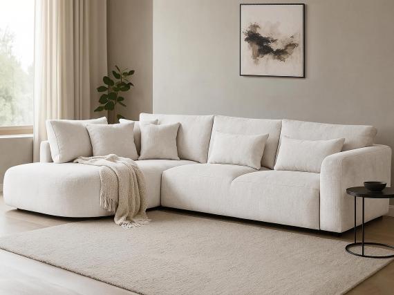 Photo Sofa 300 cm x 185 cm Cream - JACOBS L
