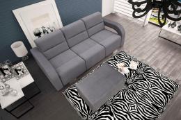 Sofá cama 3 plazas con puf modelo - ALISS, Gris, 235 cm