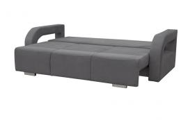 Sofá cama 3 plazas con puf modelo - ALISS, Gris, 235 cm