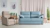 Foto Sofá cama «italiano» (apertura italiana) 3 plazas - Petit, Azul, 172 cm