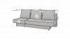 Photo Sofa bed - Amaza, black, 190 cm