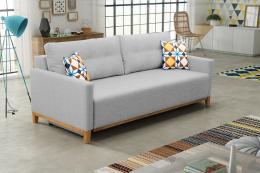 Sofá cama básico con función de dormir - ARIEL, Gris claro, 213 cm