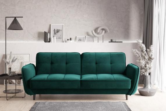 Foto SOFÁ CAMA CLIC-CLAC 220 CM BELLIS VERDE/TERCIOPELO