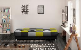 SOFÁ CAMA PLEGABLE COMPACTO 192 CM CAYO MOSTAZA
