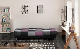 SOFÁ CAMA PLEGABLE COMPACTO 192 CM CAYO LILA