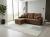 REVERSIBLE 3-SEATER SOFA BED WITH CHAISE LONGUE AND STORAGE IN BROWN FABRIC – COSTA LUX