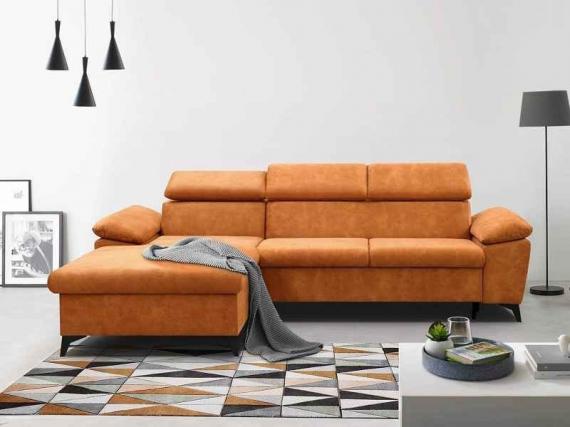 Foto SOFÁ CAMA CON ARCÓN 274 CM X 192 CM COLIN NARANJA