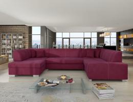 SOFÁ CAMA CON ARCÓN FORMA DE U 322 CM X 204 CM HAVANA VIOLETA BURDEOS OFERTA