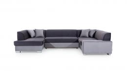 SOFÁ CAMA CON ARCÓN FORMA DE U 320 CM X 207 CM HAVANA GRIS OSCURO/GRIS CLARO
