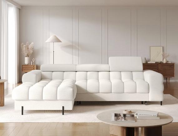 Foto SOFÁ CAMA CON ARCÓN I PATAS ALTAS 285 CM X 181 CM FELRO BLANCO