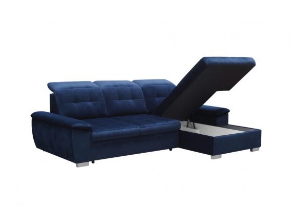Foto SOFÁ CAMA CON ARCÓN 254 CM X 167 CM FABIO AZUL