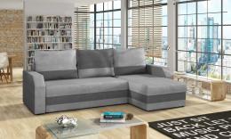 SOFÁ CAMA CON ARCÓN REVERSIBLE 250 CM X 150 CM GIULIO GRIS TELA / GRIS OSCURO TELA