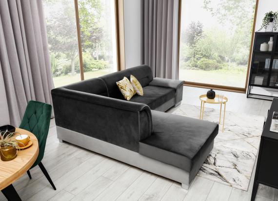 Foto Sofá cama con arcón - Verso, Beige/Crema, Tela/Polipiel, 266x212