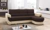 Foto SOFÁ CAMA CON ARCÓN 250 CM X 170 CM TRENDY MARRÓN TELA/BEIGE POLIPIEL