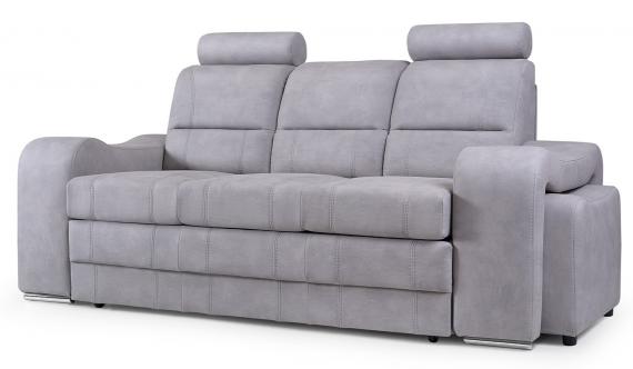 Foto SOFÁ CAMA PEQUEÑO 3 PLAZAS I 2 PUFF I 205 CM WENUS GRIS