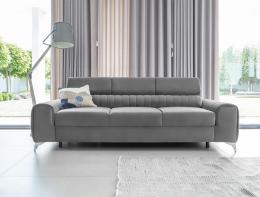 Sofá cama con reposacabezas reclinables - gris - 261cm  - LAURENCE