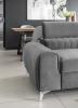 Photo Sofa bed with reclining headrests - Gray - 261cm - LAURENCE