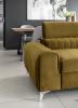 Photo Sofa bed with reclining headrests - Mustard - 261 cm - LAURENCE