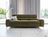 Photo Sofa bed with reclining headrests - Olive - 261cm - LAURENCE