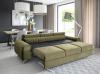 Photo Sofa bed with reclining headrests - Olive - 261cm - LAURENCE