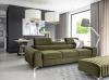 Photo Sofa bed with reclining headrests - Olive - 261cm - LAURENCE