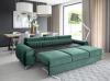 Photo Sofa bed with reclining headrests - Green - 261cm - LAURENCE