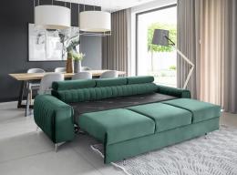 Sofá cama con reposacabezas reclinables - verde - 261cm - LAURENCE