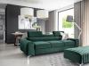 Photo Sofa bed with reclining headrests - Green - 261cm - LAURENCE