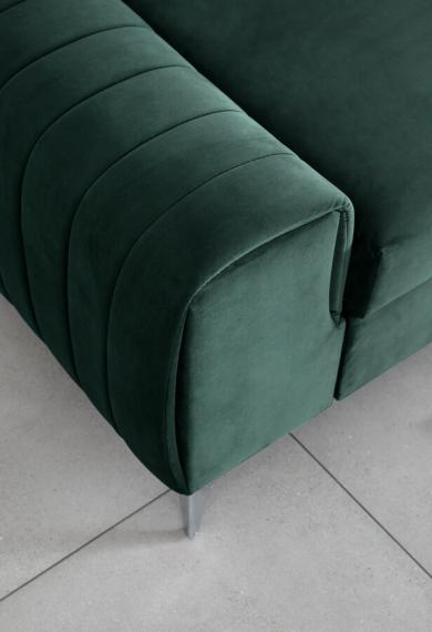 Photo Sofa bed with reclining headrests - Green - 261cm - LAURENCE