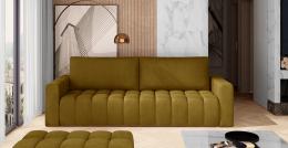Sofá cama convertible-mostaza-247cm - LAZARO