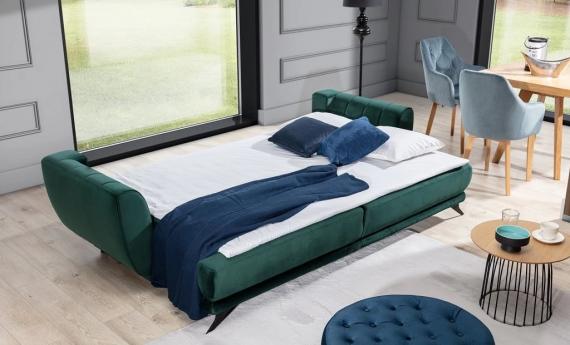 Foto Sofá cama convertible - MEGIS, Negro, 242cm