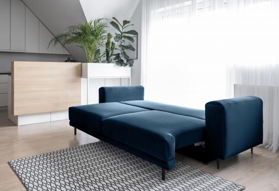 Foto Sofá cama - DALIA, Azul, 248 cm