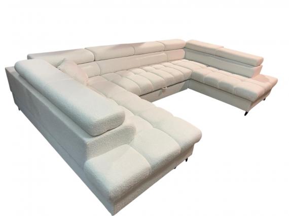 Photo SOFA BED - TWO STORAGE COMPARTMENTS - WHITE - 340X200 - DUBAI U NEW 2025