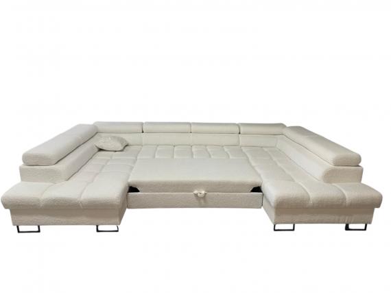Photo SOFA BED - TWO STORAGE COMPARTMENTS - WHITE - 340X200 - DUBAI U NEW 2025