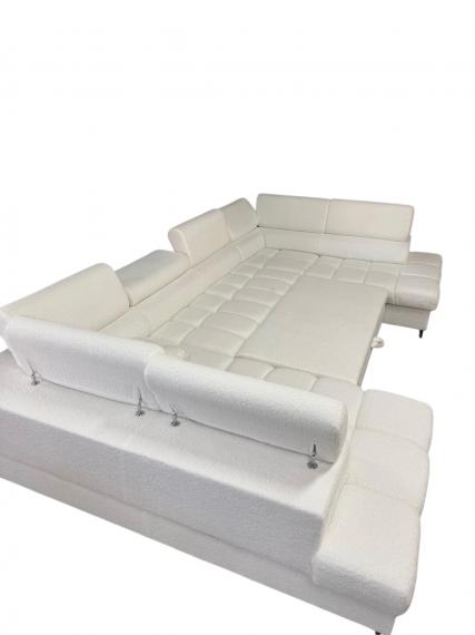 Photo SOFA BED - TWO STORAGE COMPARTMENTS - WHITE - 340X200 - DUBAI U NEW 2025