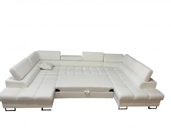 Photo SOFA BED - TWO STORAGE COMPARTMENTS - WHITE - 340X200 - DUBAI U NEW 2025