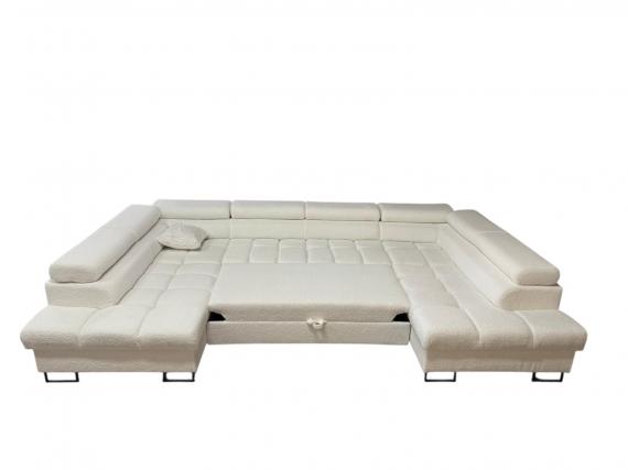 Photo SOFA BED - TWO STORAGE COMPARTMENTS - WHITE - 340X200 - DUBAI U NEW 2025