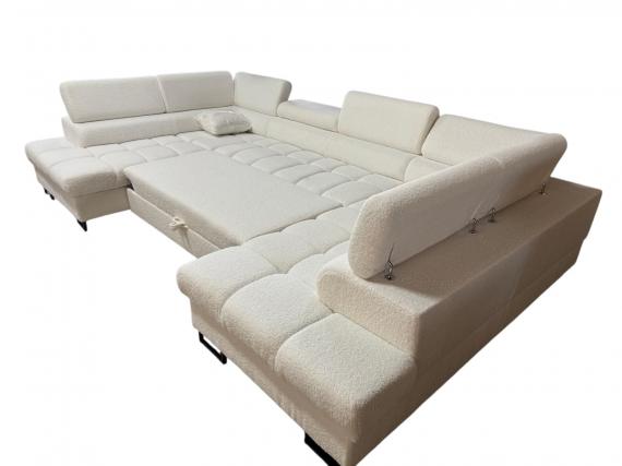 Photo SOFA BED - TWO STORAGE COMPARTMENTS - WHITE - 340X200 - DUBAI U NEW 2025